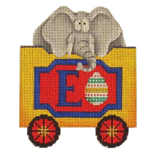 Hand Painted Needlepoint Trains